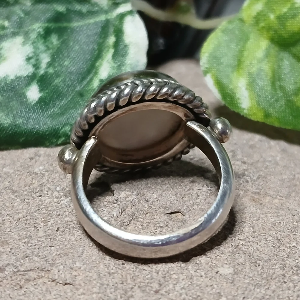 925 Sterling Suarti Bali Natural Mother of Pearl Ring